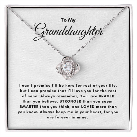 To My Granddaughter | Love Knot Necklace