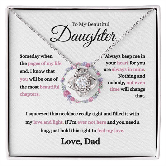 To Daughter Love Dad | Love Knot Necklace