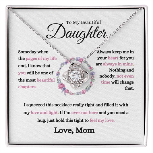 To Daughter Love Mom | Love Knot Necklace