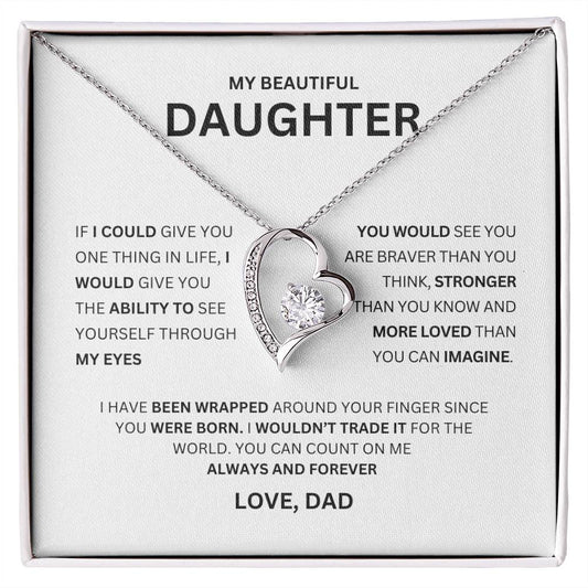 To My Daughter Love Dad | Forever Love Necklace