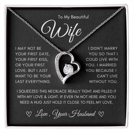 To My Beautiful Wife - Forever Love Necklace - Gift idea for Birthday, Valentine's Day, Christmas, Anniversary