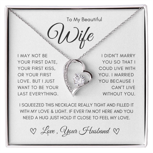 To My Beautiful Wife - Forever Love Necklace - Gift idea for Birthday, Valentine's Day, Christmas, Anniversary