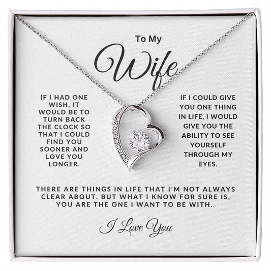 To My Wife - Forever Love Necklace -Gift idea for Birthday, Valentine's Day, Christmas, Anniversary