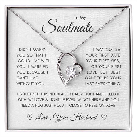 To My Soulmate - Forever Love Necklace- Gift idea for Birthday, Valentine's Day, Christmas, Anniversary