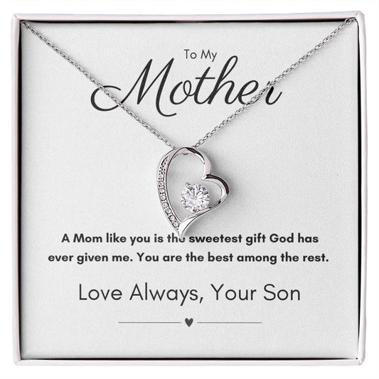 To My Mother Love Son | Forever Love Necklace